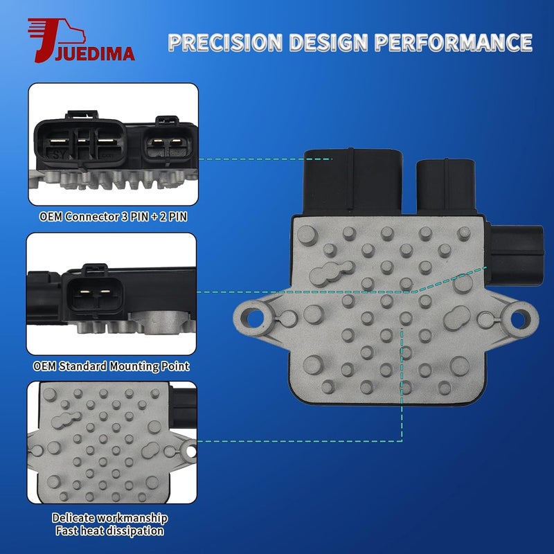 JUEDIMA Store Radiator Cooling Fan Control Unit Module Compatible with Mazda 6 MPV Lancer Outlander 2002-2007 Replaces# 1355A124 1C231-19700 AJY215SC0 MR497751 - Image 4